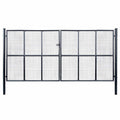 vidaXL Brama ogrodowa z siatki ocynkowanej, stal 400x200 cm, szara