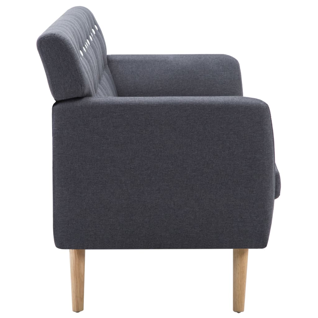 vidaXL 3-osobowa sofa tapicerowana tkaniną, 172x70x82 cm, ciemnoszara