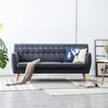 vidaXL 3-osobowa sofa tapicerowana tkaniną, 172x70x82 cm, ciemnoszara