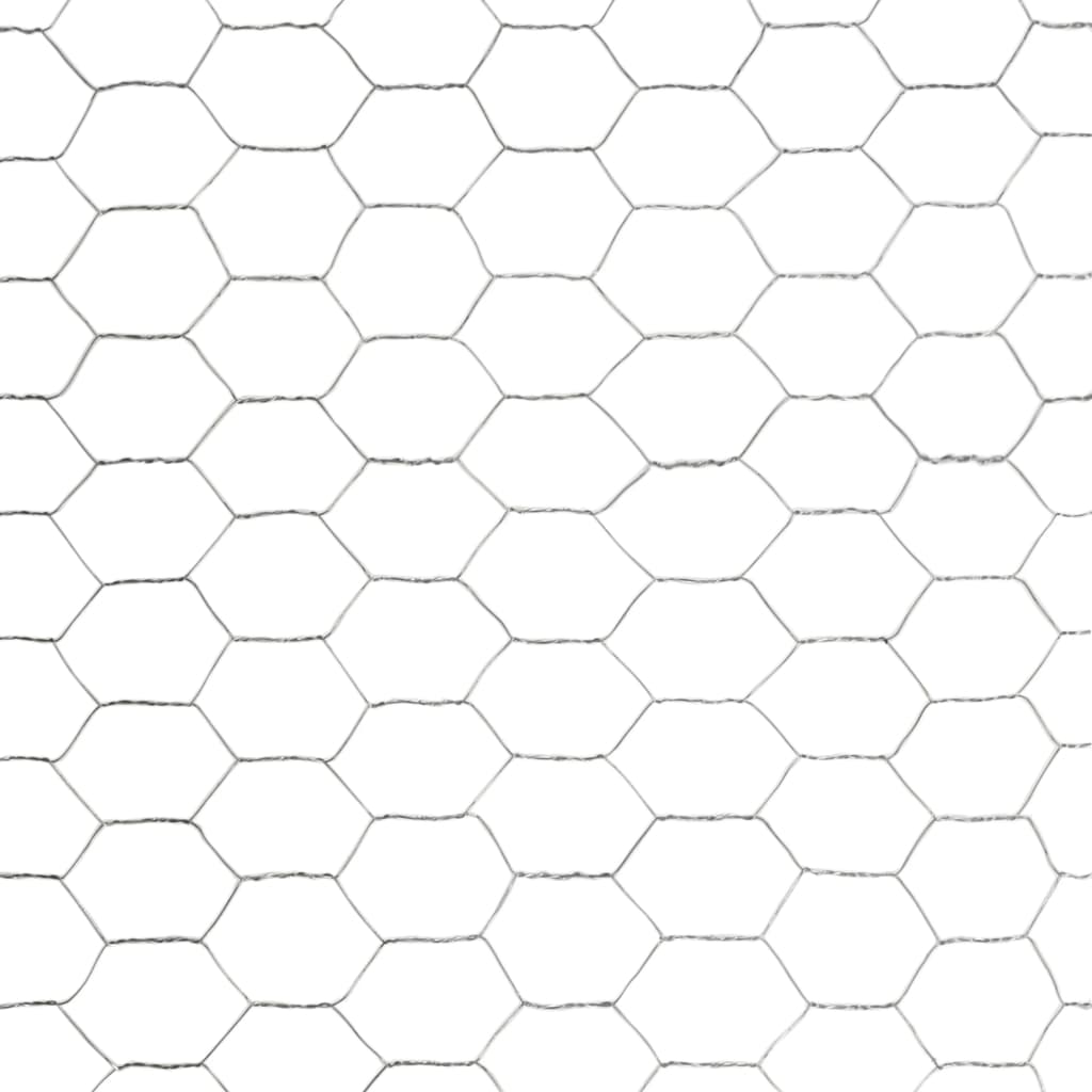 vidaXL Ogrodzenie z siatki, stal galwanizowana, 25x1,2 m, srebrne