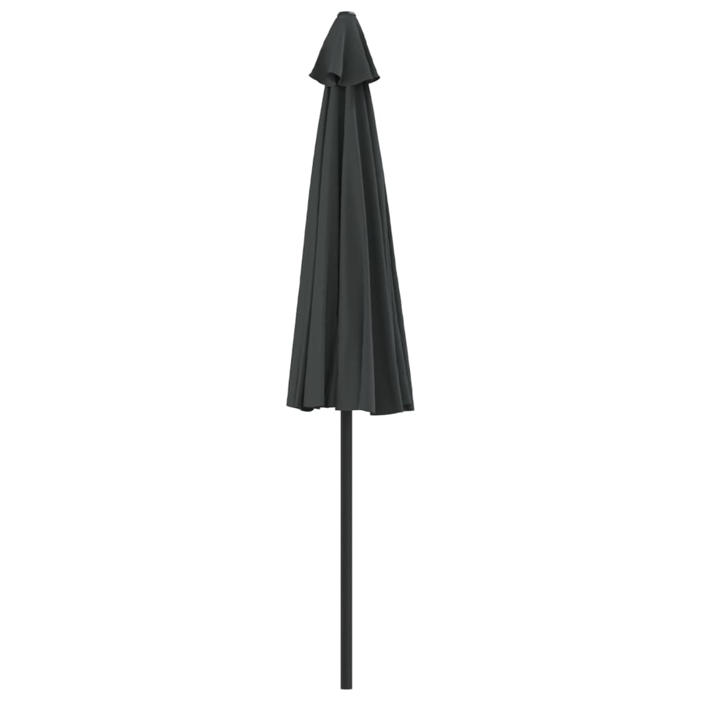 vidaXL Półparasol balkonowy na słupku z aluminium, 270x144cm, antracyt