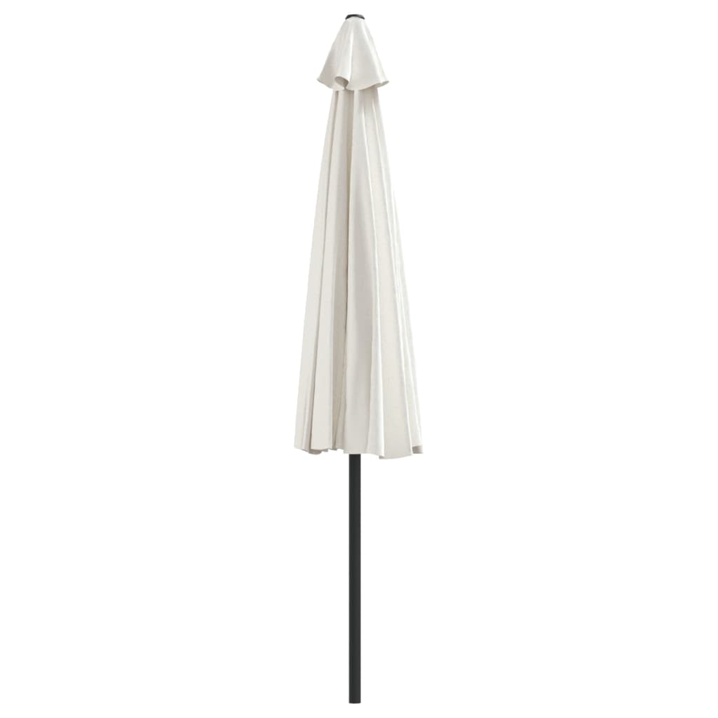 vidaXL Półparasol balkonowy na słupku z aluminium, 300x155cm, piaskowy