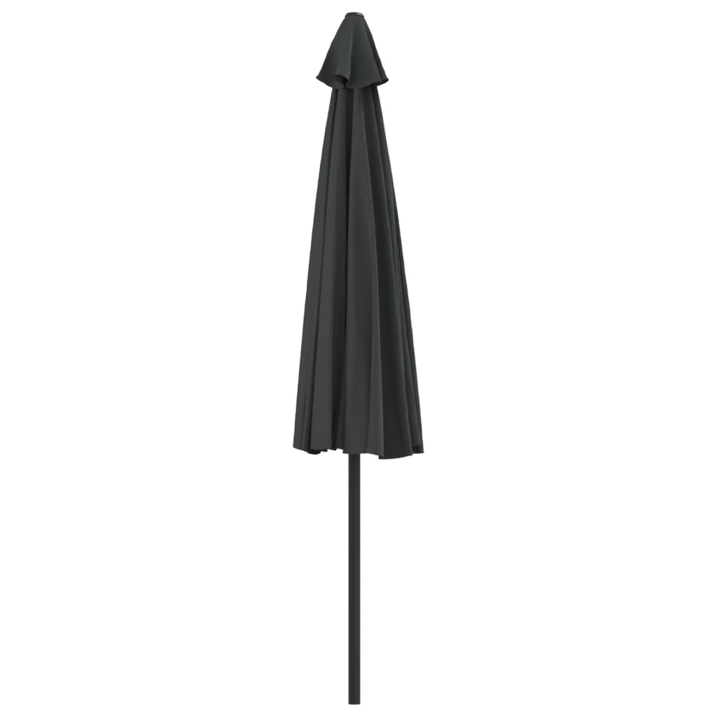 vidaXL Półparasol balkonowy na słupku z aluminium, 300x155cm, antracyt