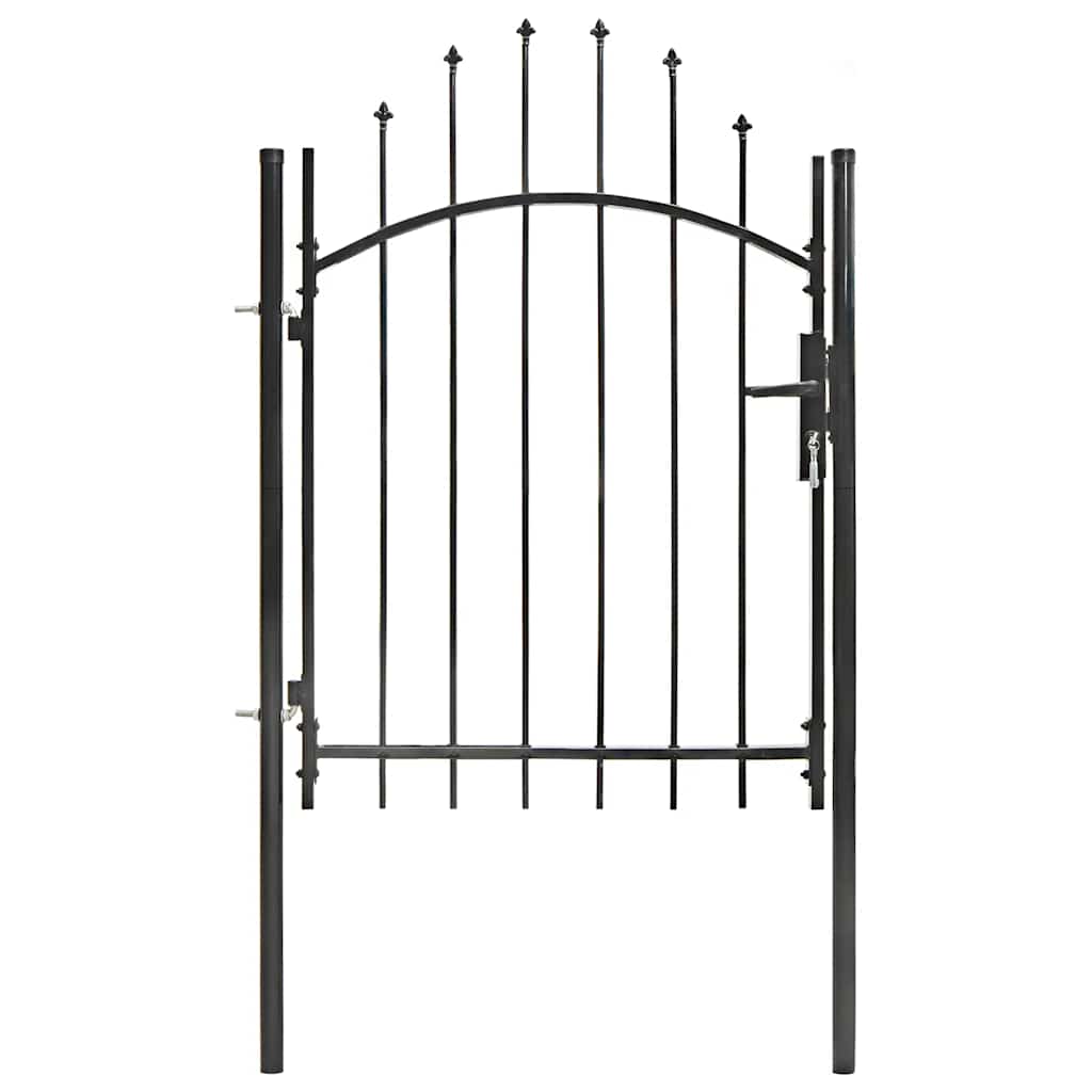 vidaXL Brama ogrodowa Woerden, stal, 1x1,25 m, czarna