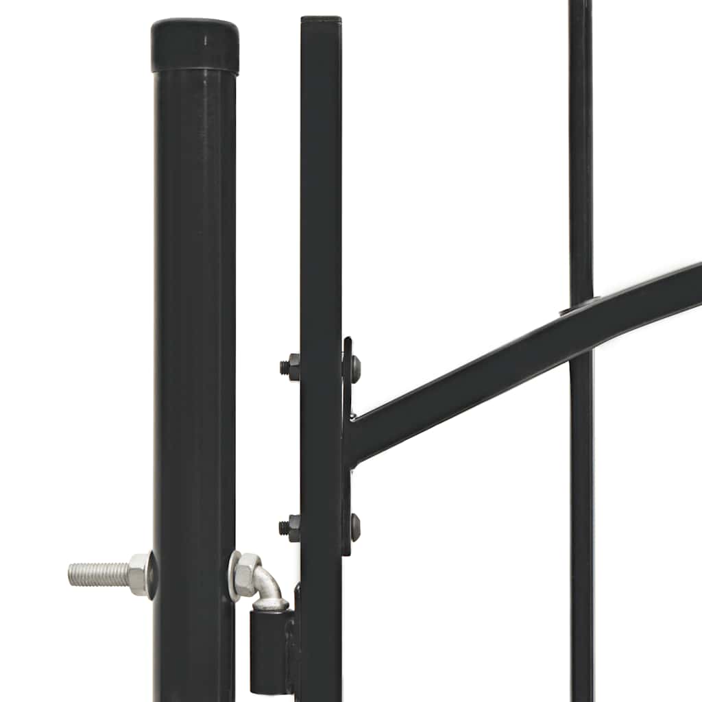 vidaXL Brama ogrodowa Woerden, stal, 1x1,25 m, czarna
