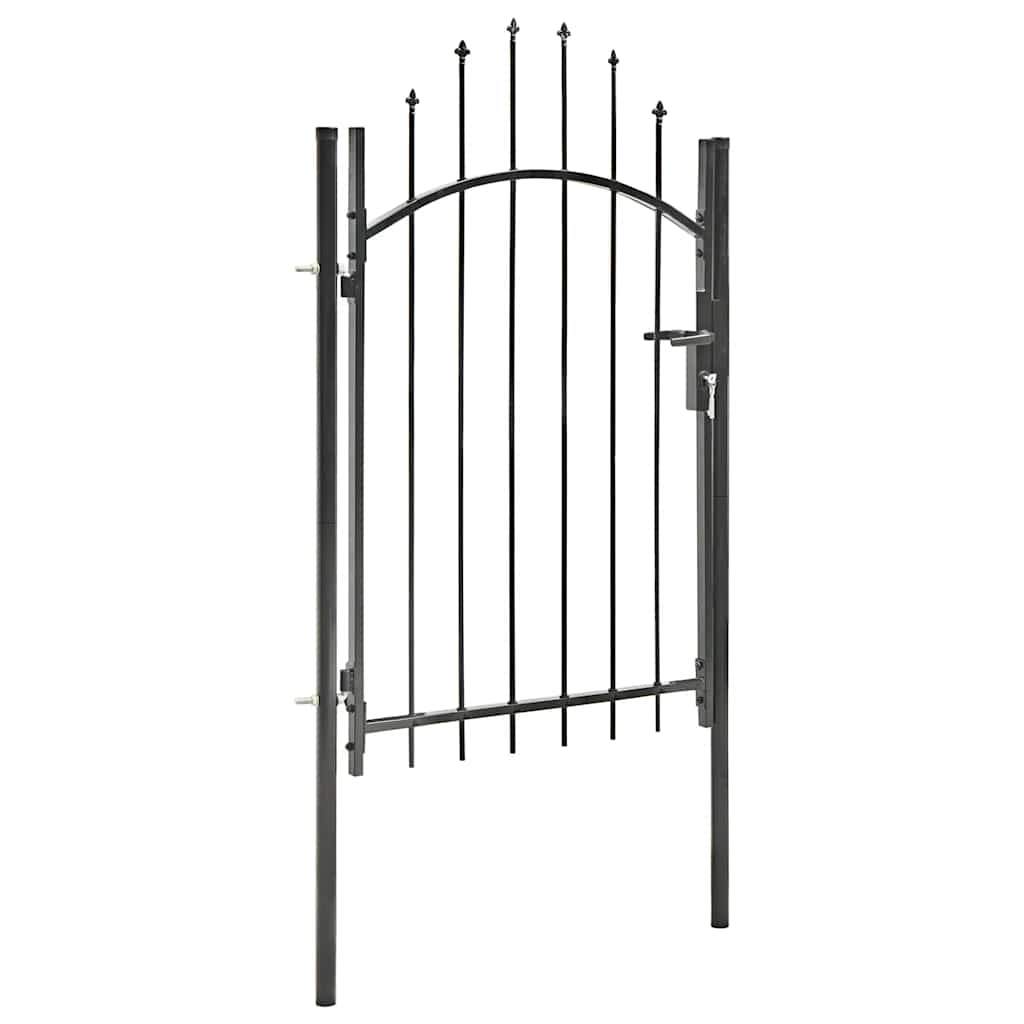 vidaXL Brama ogrodowa Woerden, stal, 1x1,5 m, czarna