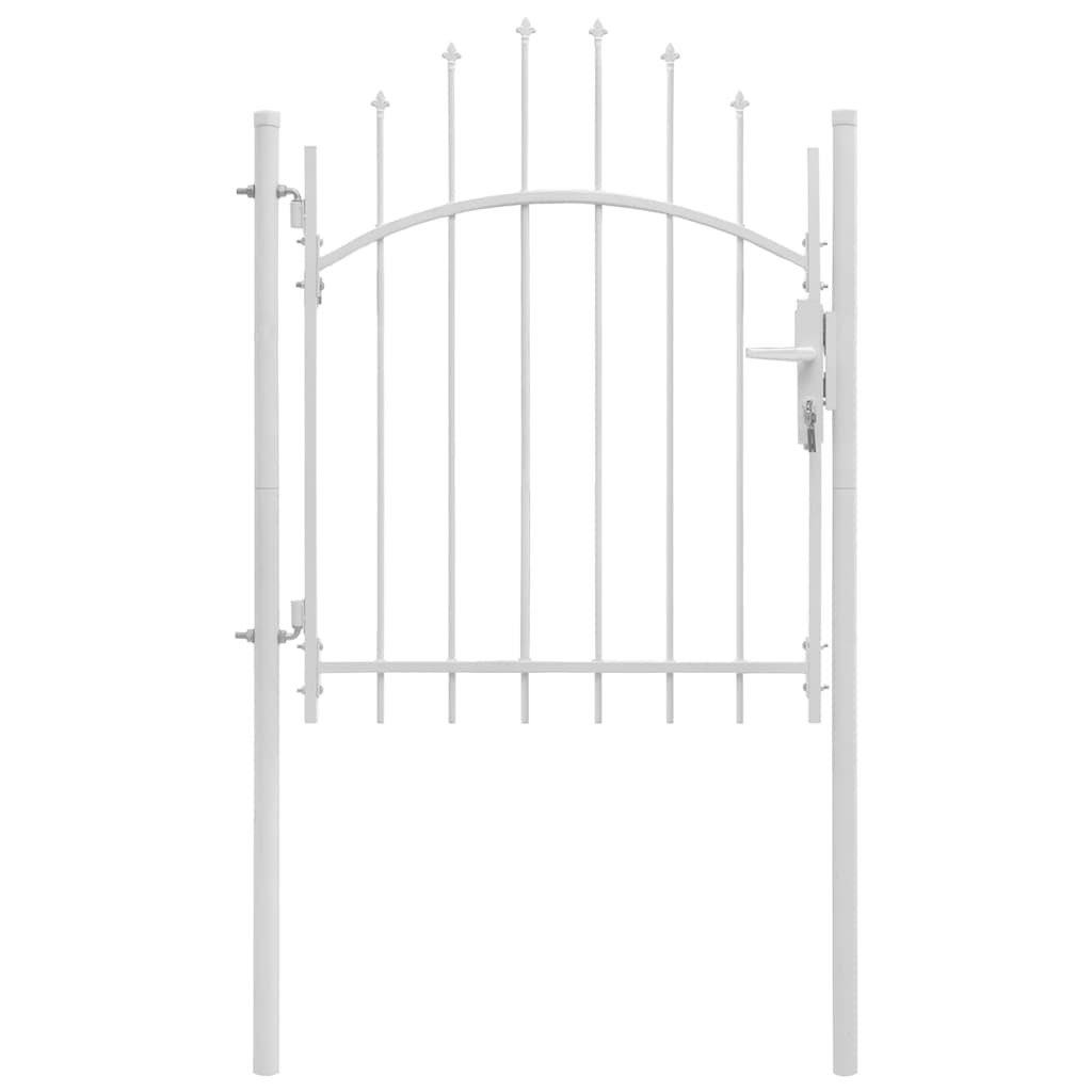 vidaXL Brama ogrodowa Woerden, stal, 1x1,25 m, biała