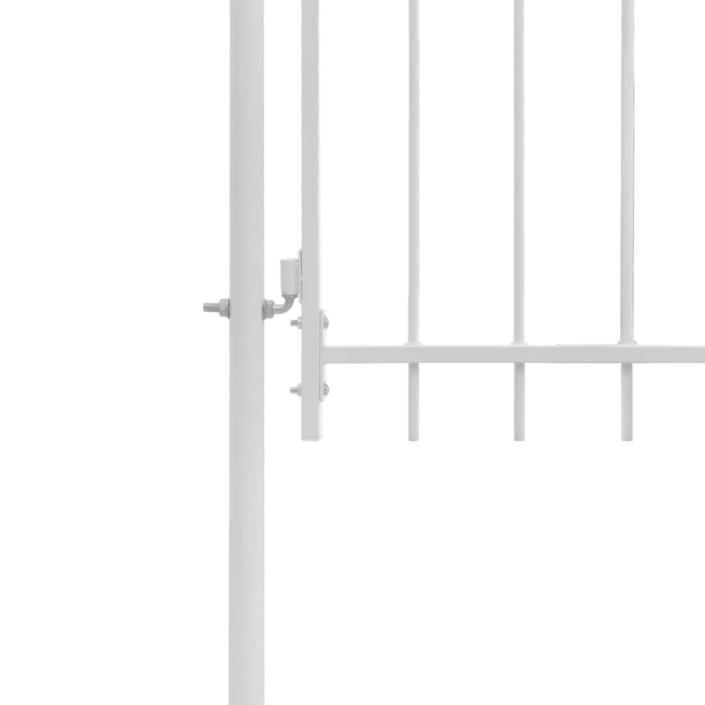 vidaXL Brama ogrodowa Woerden, stal, 1x1,25 m, biała
