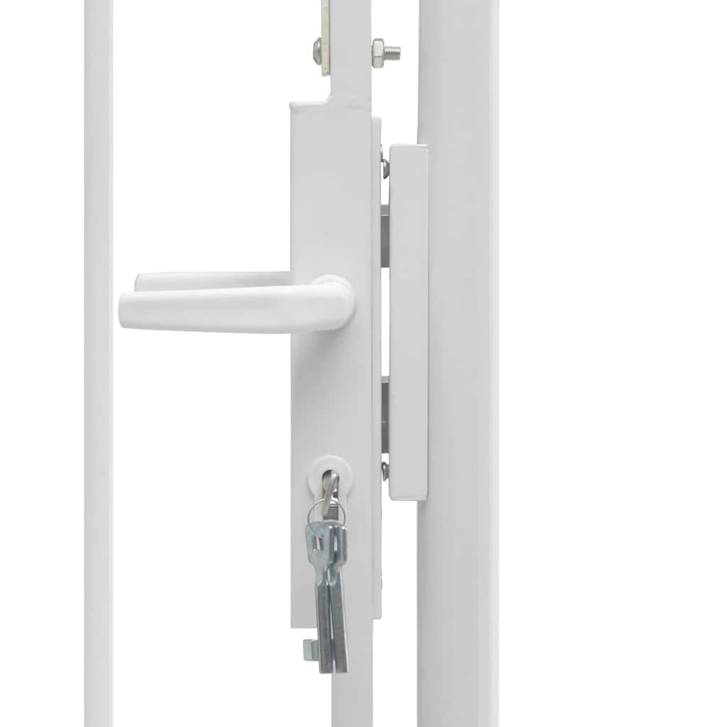 vidaXL Brama ogrodowa Woerden, stal, 1x1,25 m, biała