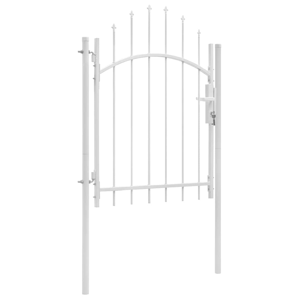 vidaXL Brama ogrodowa Woerden, stal, 1x1,5 m, biała