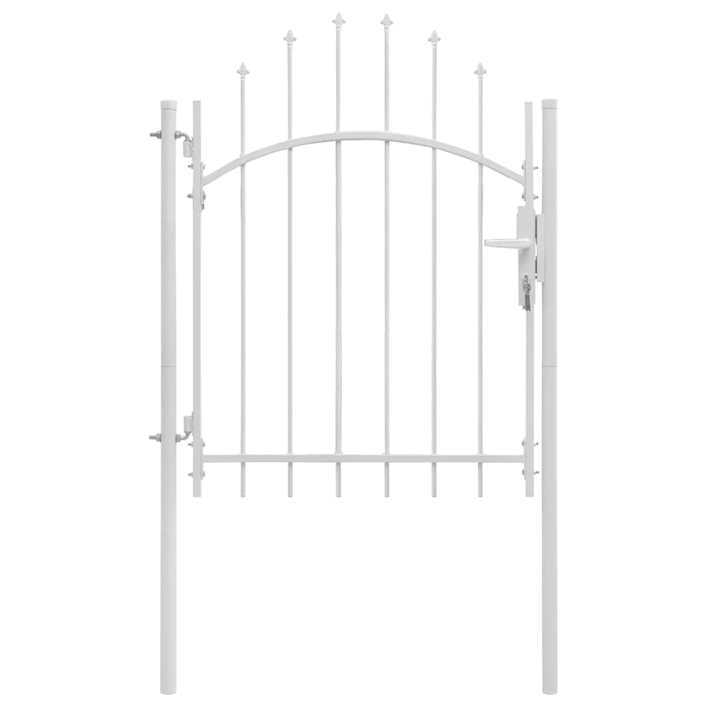 vidaXL Brama ogrodowa Woerden, stal, 1x1,5 m, biała