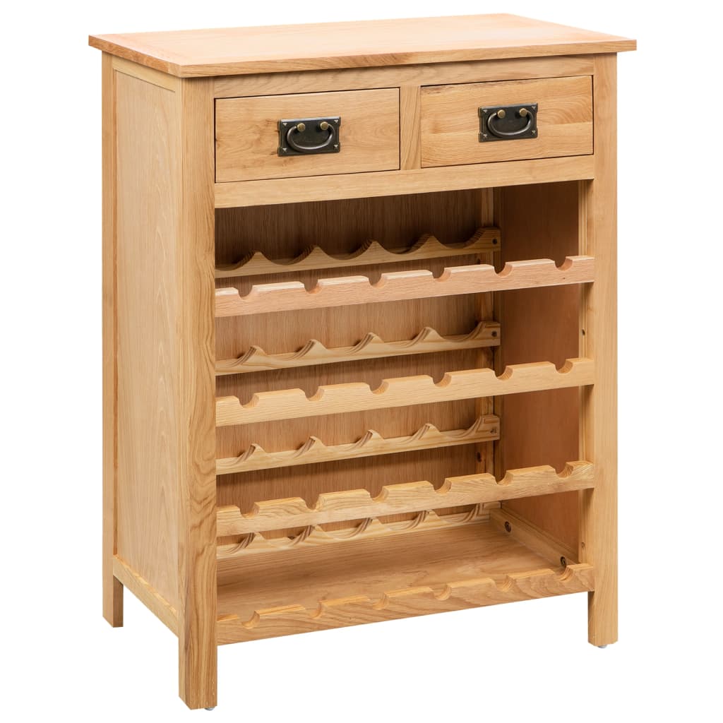 vidaXL Szafka na wino, 72 x 32 x 90 cm, lite drewno dębowe