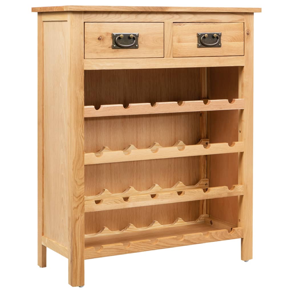 vidaXL Szafka na wino, 72 x 32 x 90 cm, lite drewno dębowe