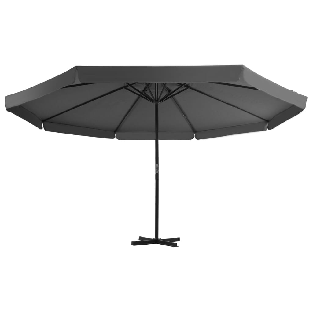 vidaXL Parasol ogrodowy na słupku aluminiowym, 500 cm, antracytowy