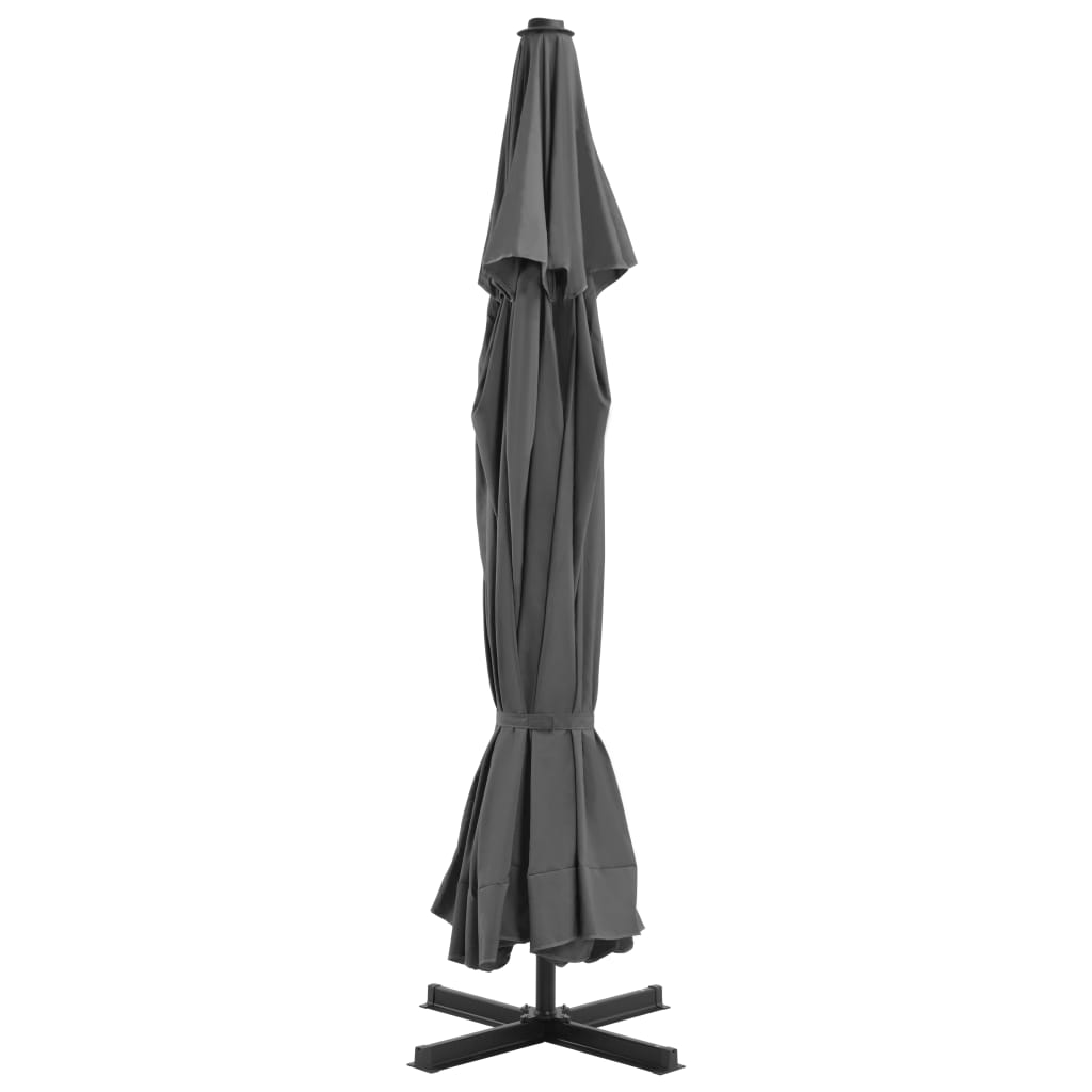 vidaXL Parasol ogrodowy na słupku aluminiowym, 500 cm, antracytowy