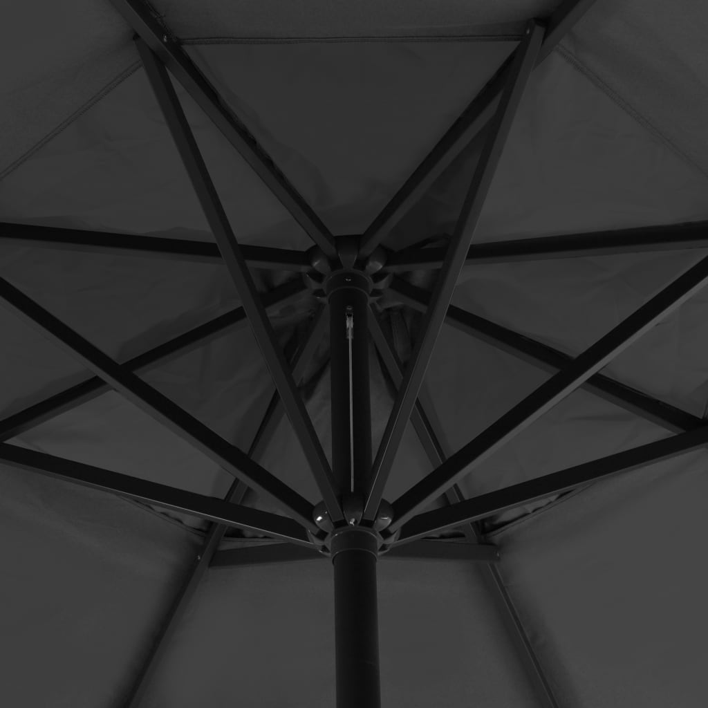vidaXL Parasol ogrodowy na słupku aluminiowym, 500 cm, antracytowy