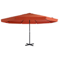 vidaXL Parasol ogrodowy na słupku aluminiowym, 500 cm, terakota
