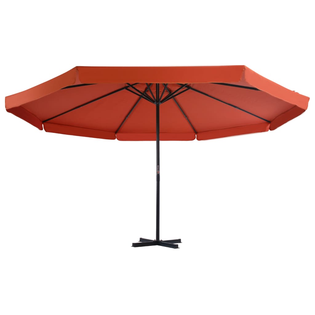 vidaXL Parasol ogrodowy na słupku aluminiowym, 500 cm, terakota
