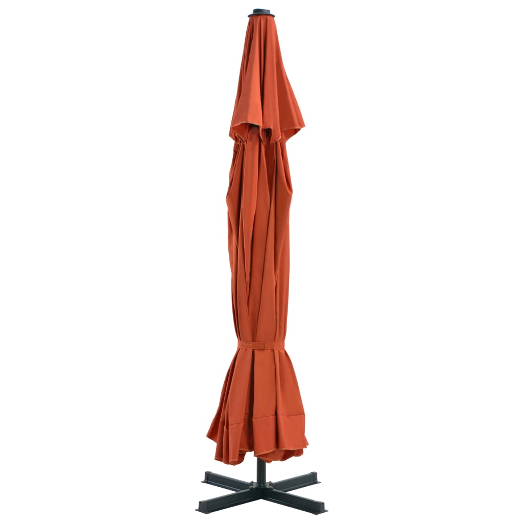 vidaXL Parasol ogrodowy na słupku aluminiowym, 500 cm, terakota