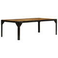 vidaXL Stolik kawowy, surowe drewno mango i stal, 110 cm