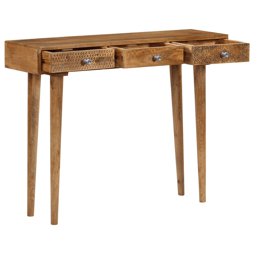 vidaXL Stolik konsola z litego drewna mango, 102 x 30 x 79 cm
