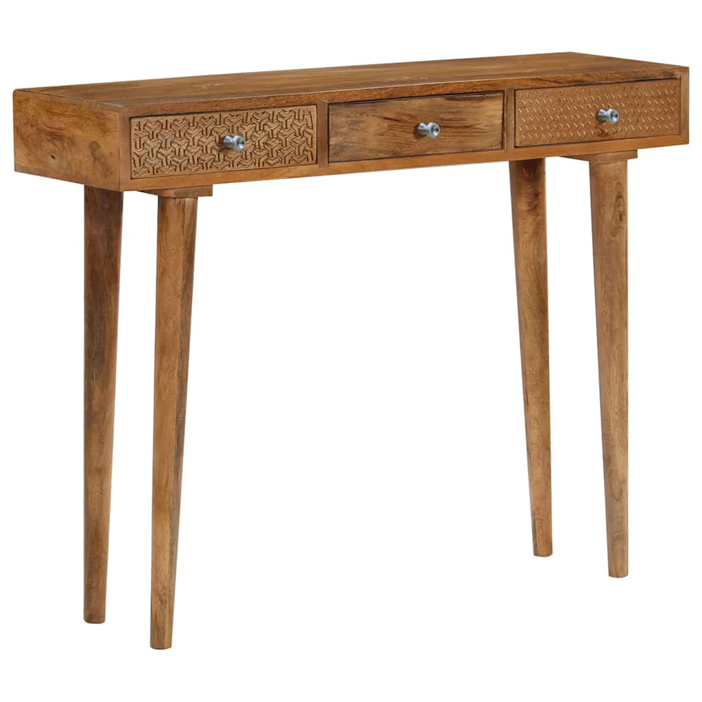 vidaXL Stolik konsola z litego drewna mango, 102 x 30 x 79 cm