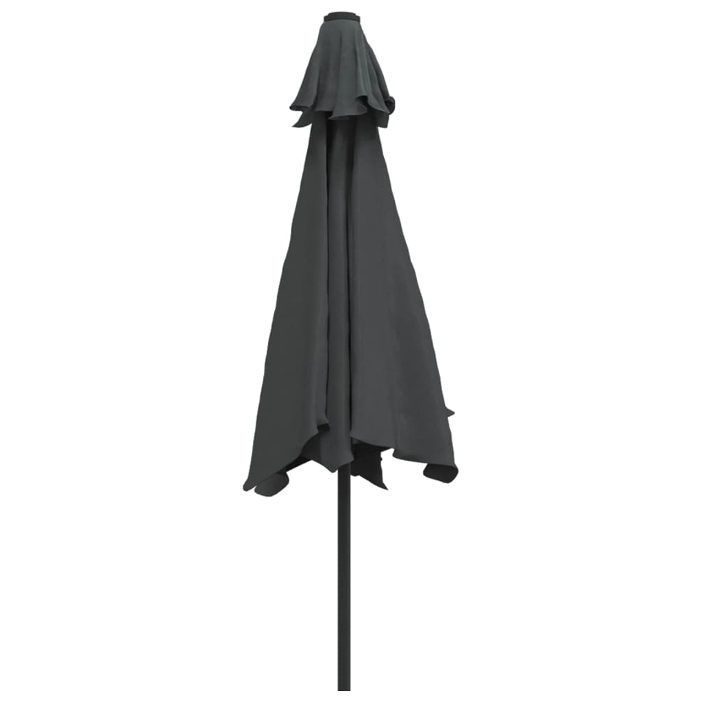 vidaXL Parasol ogrodowy na metalowym słupku, 300 cm, antracytowy