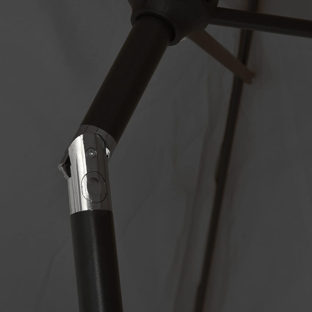 vidaXL Parasol ogrodowy na metalowym słupku, 300 cm, antracytowy