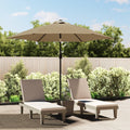 vidaXL Parasol ogrodowy na metalowym słupku, 300 cm, kolor taupe