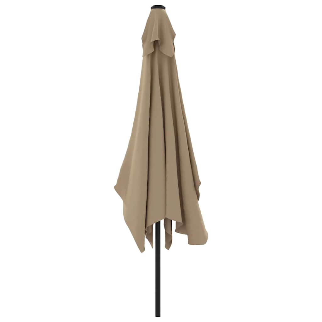 vidaXL Parasol ogrodowy na metalowym słupku, 300 x 200 cm, kolor taupe
