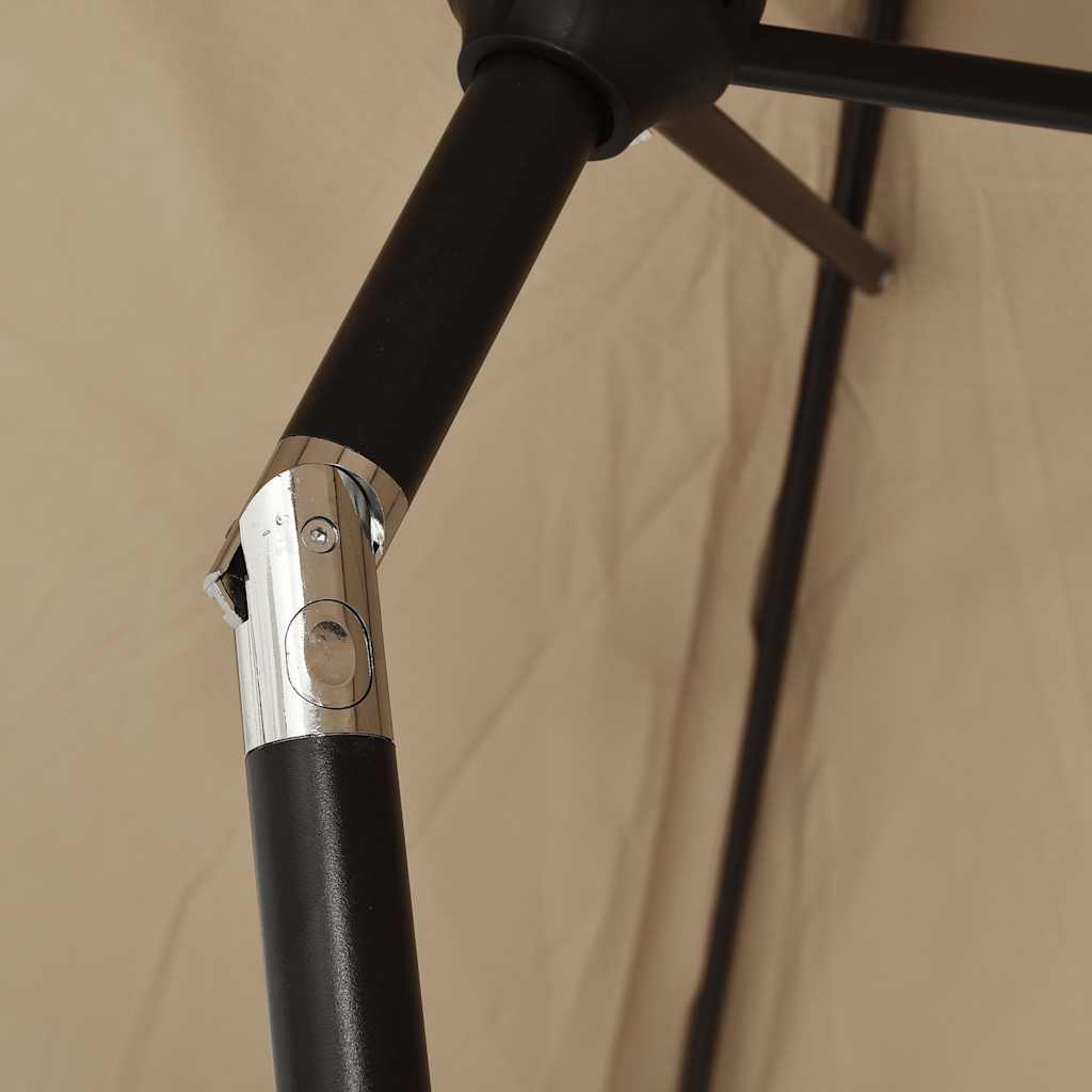 vidaXL Parasol ogrodowy na metalowym słupku, 300 x 200 cm, kolor taupe