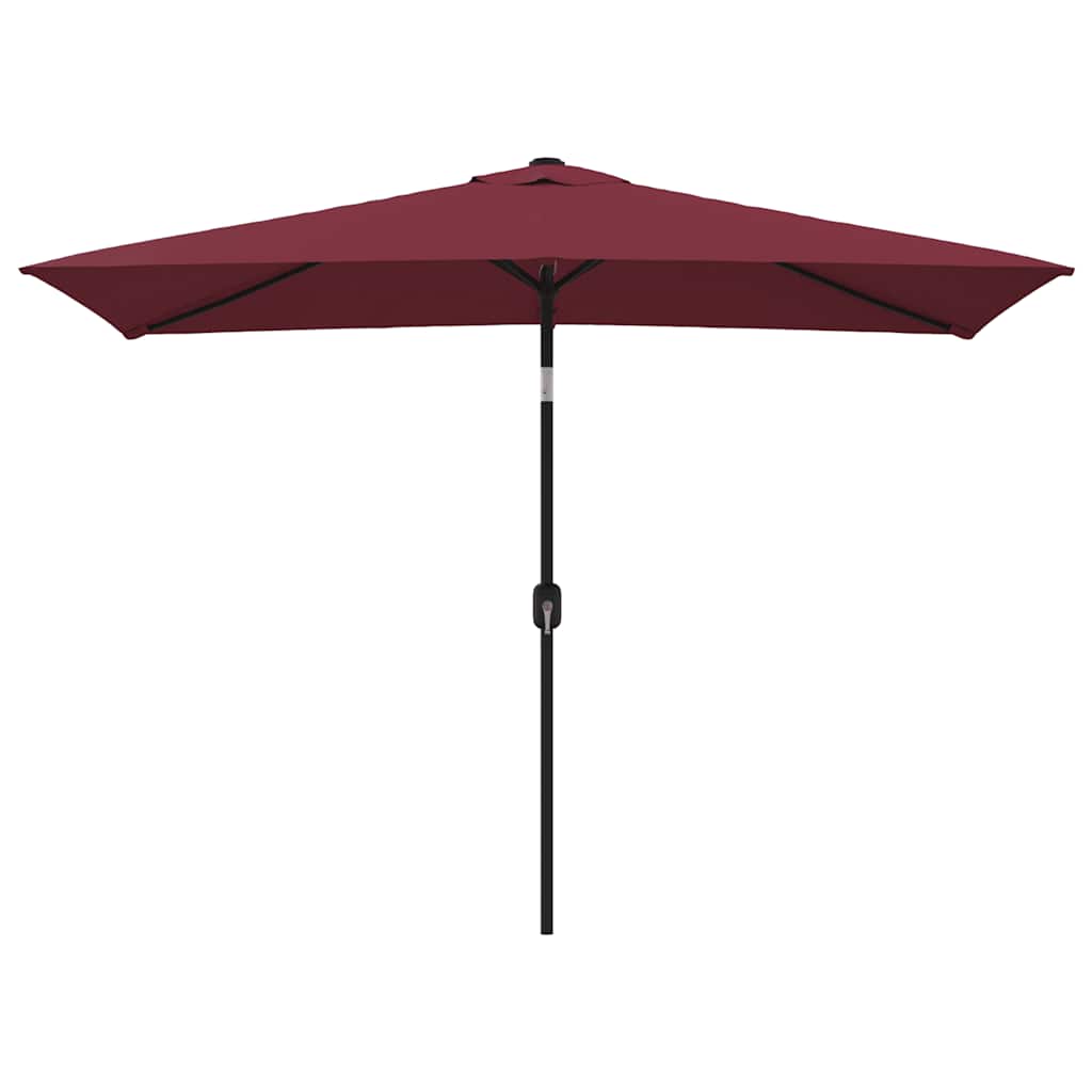 vidaXL Parasol ogrodowy na metalowym słupku, 300 x 200 cm, bordowy