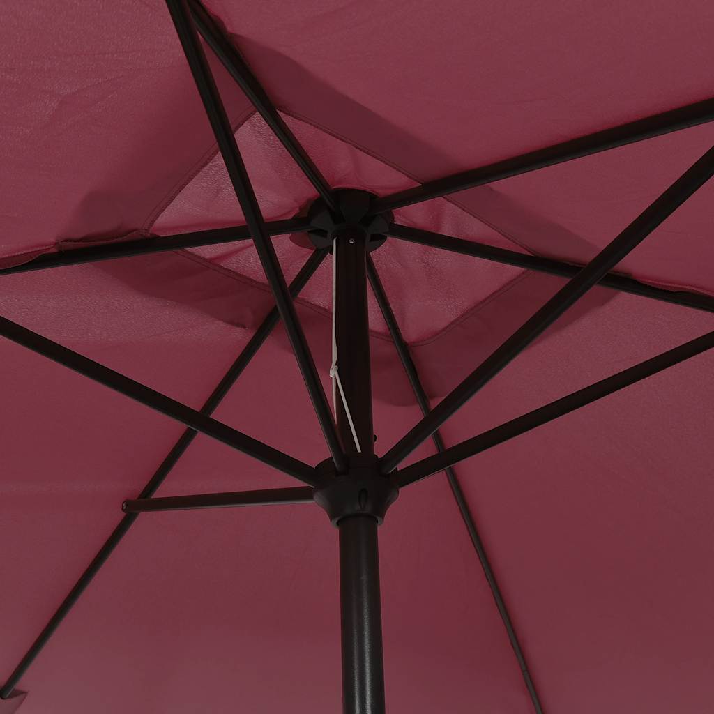 vidaXL Parasol ogrodowy na metalowym słupku, 300 x 200 cm, bordowy