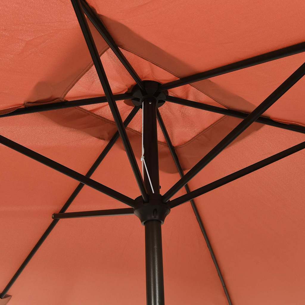 vidaXL Parasol ogrodowy na metalowym słupku, 300 x 200 cm, terakotowy