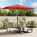 vidaXL Parasol ogrodowy na metalowym słupku, 300 x 200 cm, terakotowy