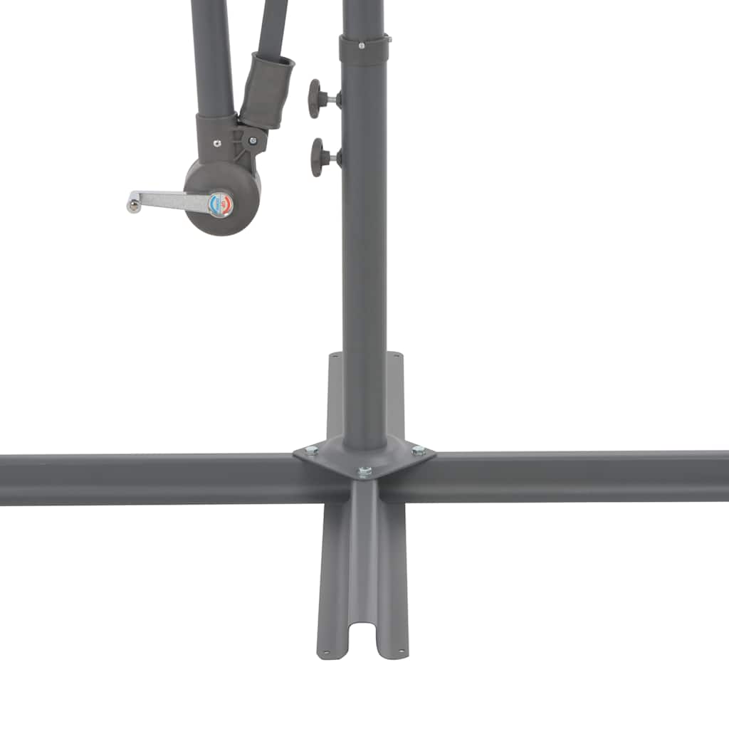 vidaXL Parasol wiszący z aluminiowym słupkiem, 300 cm, taupe