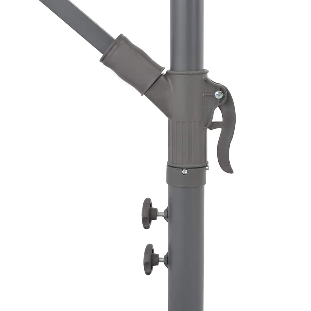vidaXL Parasol wiszący z aluminiowym słupkiem, 300 cm, taupe
