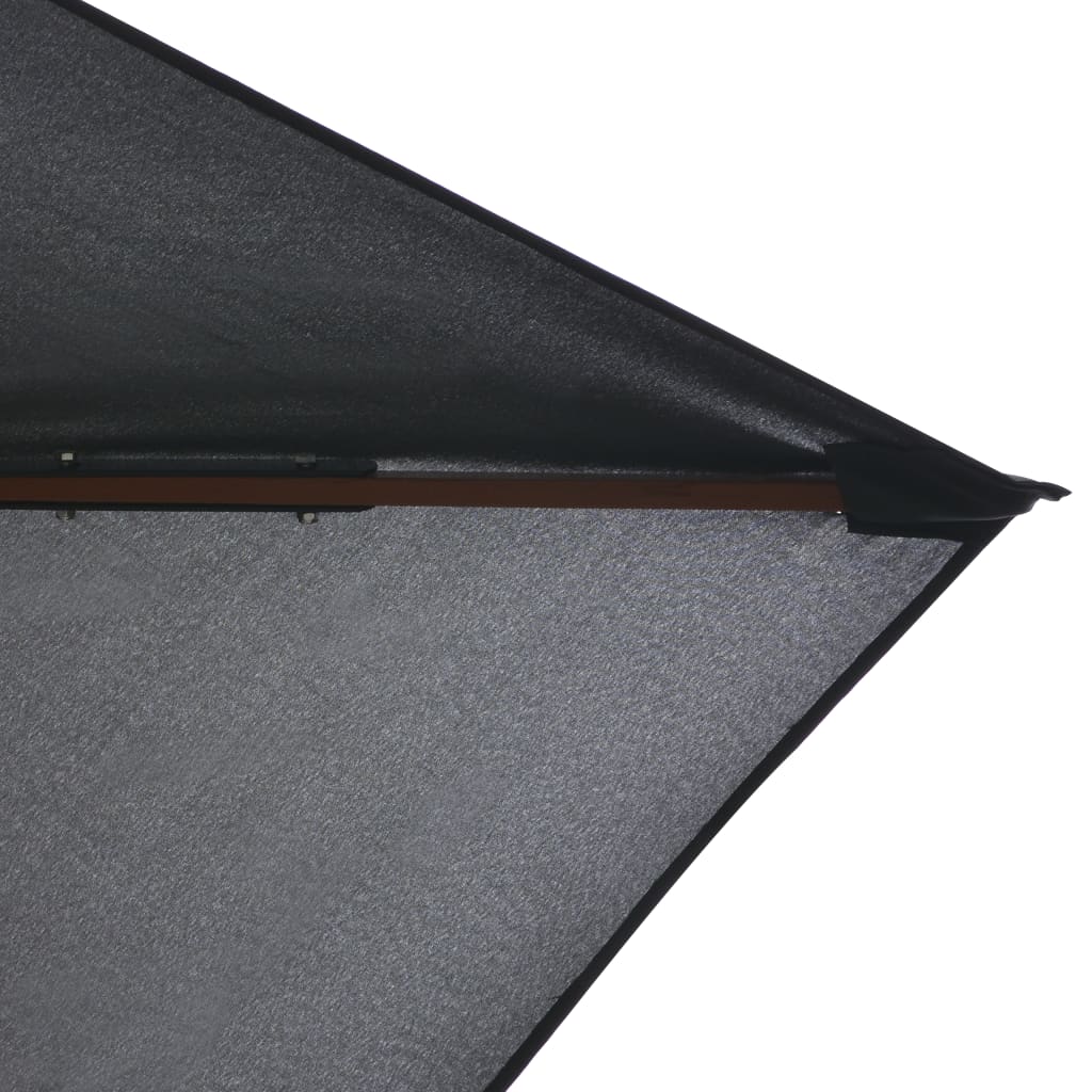 vidaXL Parasol ogrodowy na drewnianym słupku, 200x300 cm, antracytowy