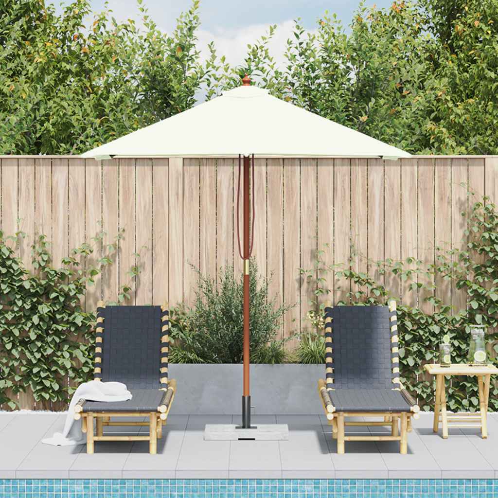 vidaXL Parasol ogrodowy na drewnianym słupku, 150 x 200 cm, piaskowy