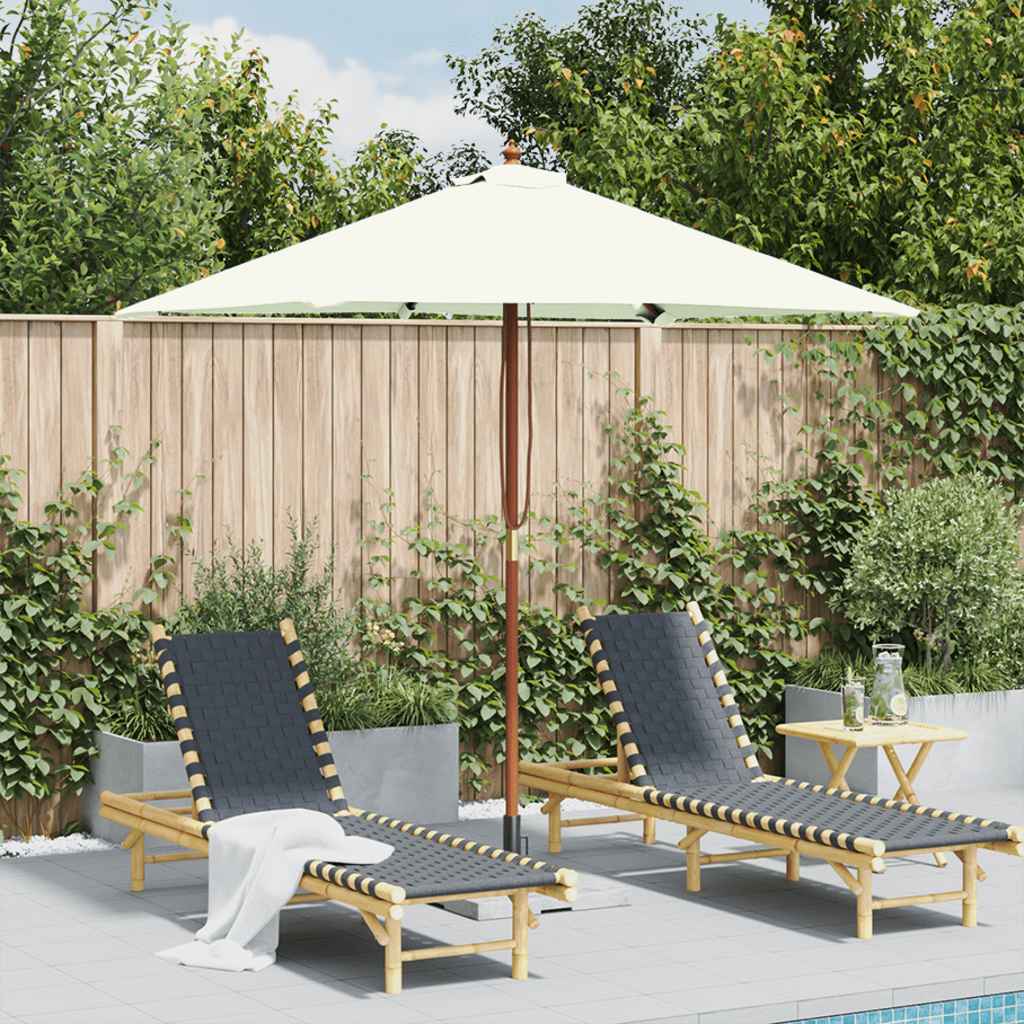 vidaXL Parasol ogrodowy na drewnianym słupku, 150 x 200 cm, piaskowy