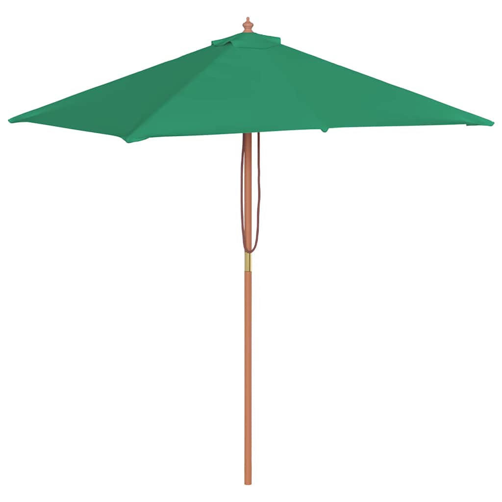 vidaXL Parasol ogrodowy na drewnianym słupku, 150 x 200 cm, zielony