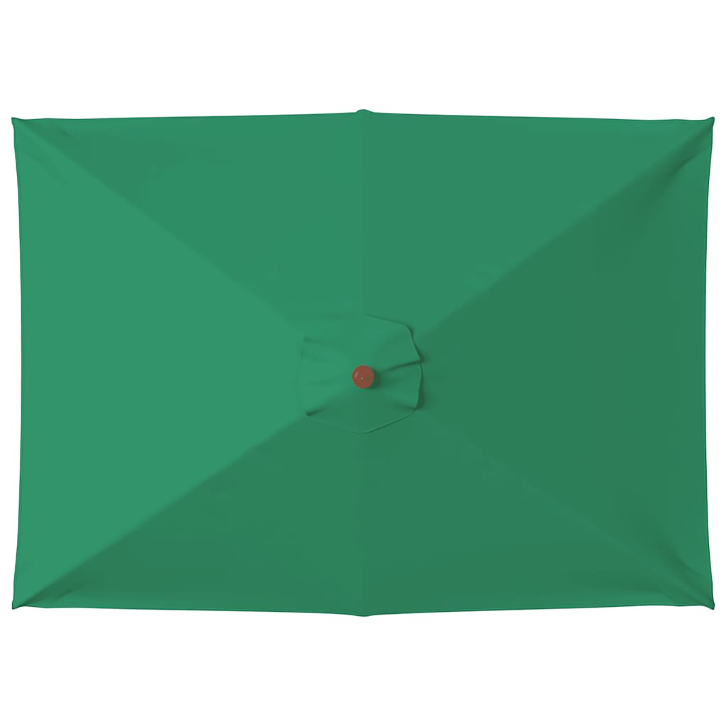 vidaXL Parasol ogrodowy na drewnianym słupku, 150 x 200 cm, zielony