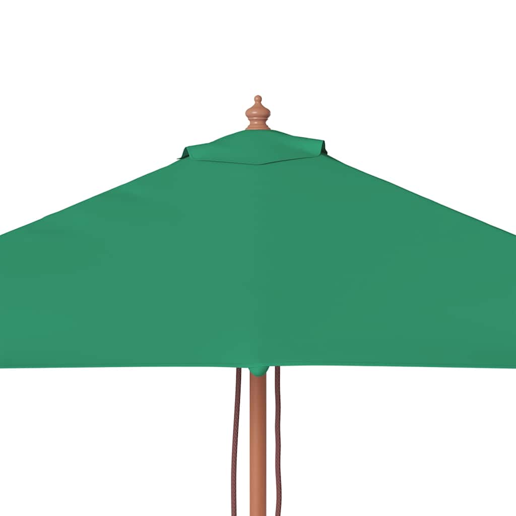 vidaXL Parasol ogrodowy na drewnianym słupku, 150 x 200 cm, zielony