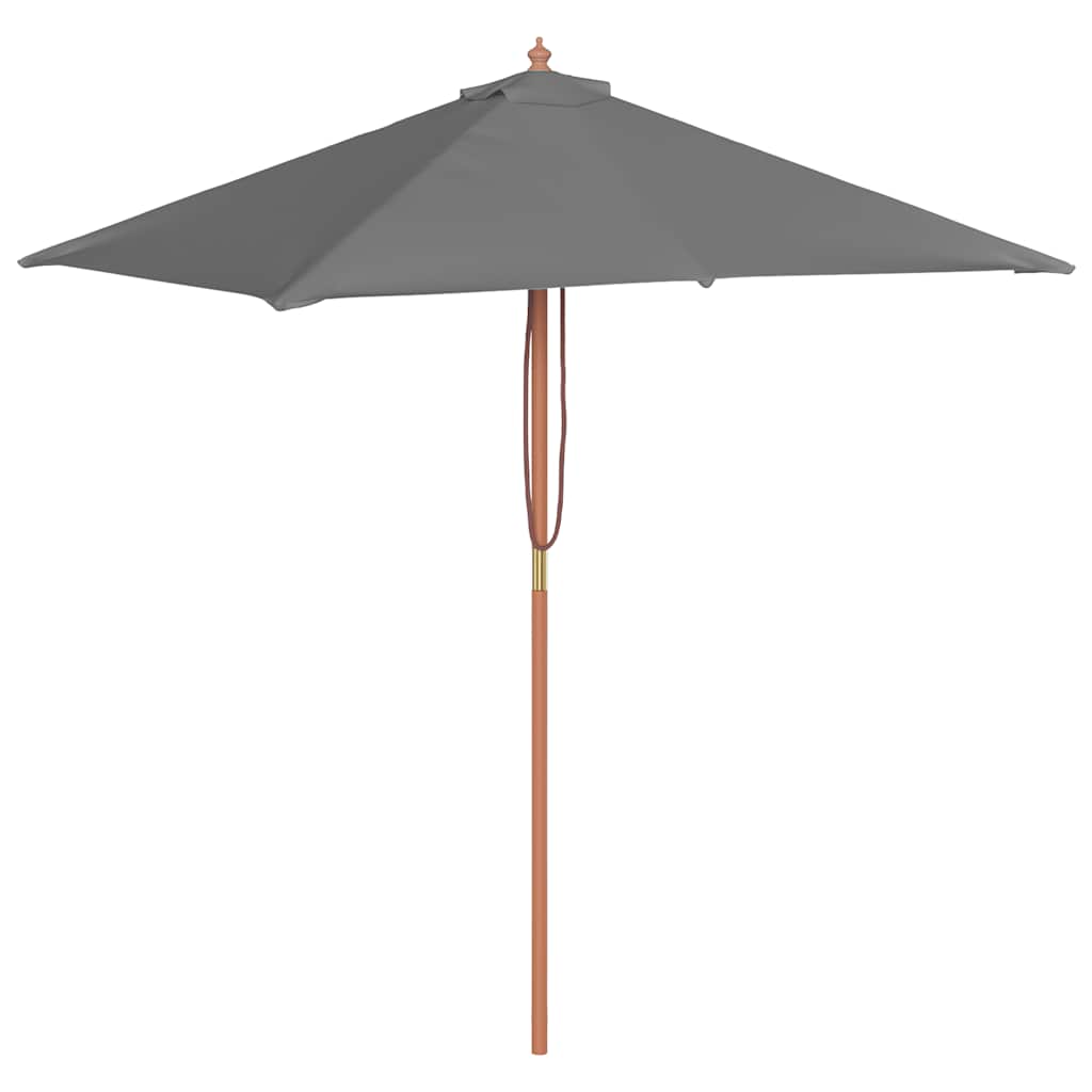 vidaXL Parasol ogrodowy na drewnianym słupku, 150 x 200 cm, antracyt