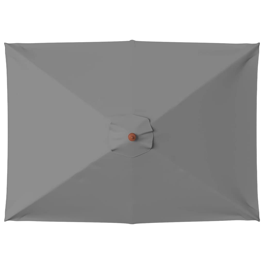 vidaXL Parasol ogrodowy na drewnianym słupku, 150 x 200 cm, antracyt