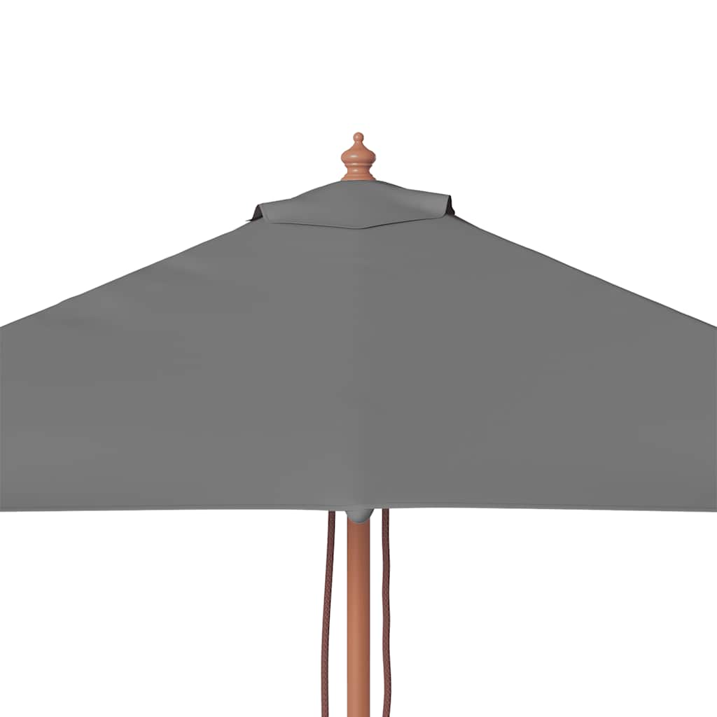 vidaXL Parasol ogrodowy na drewnianym słupku, 150 x 200 cm, antracyt