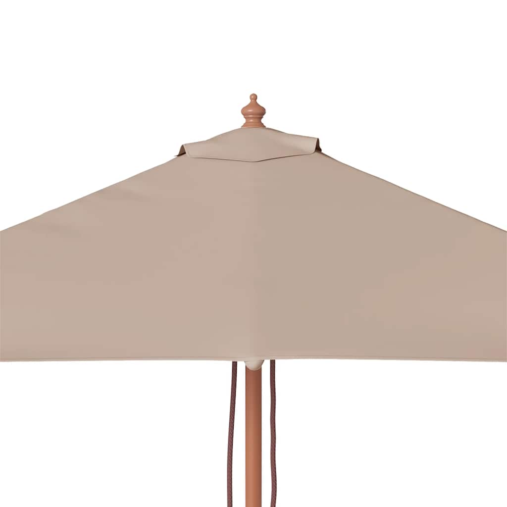 vidaXL Parasol ogrodowy na drewnianym słupku, 150 x 200 cm, taupe
