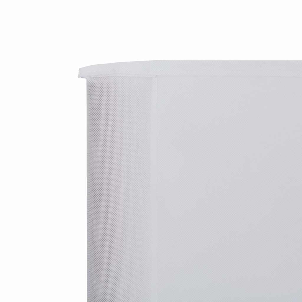 vidaXL Parawan 3-skrzydłowy z tkaniny, 400 x 120 cm, biały