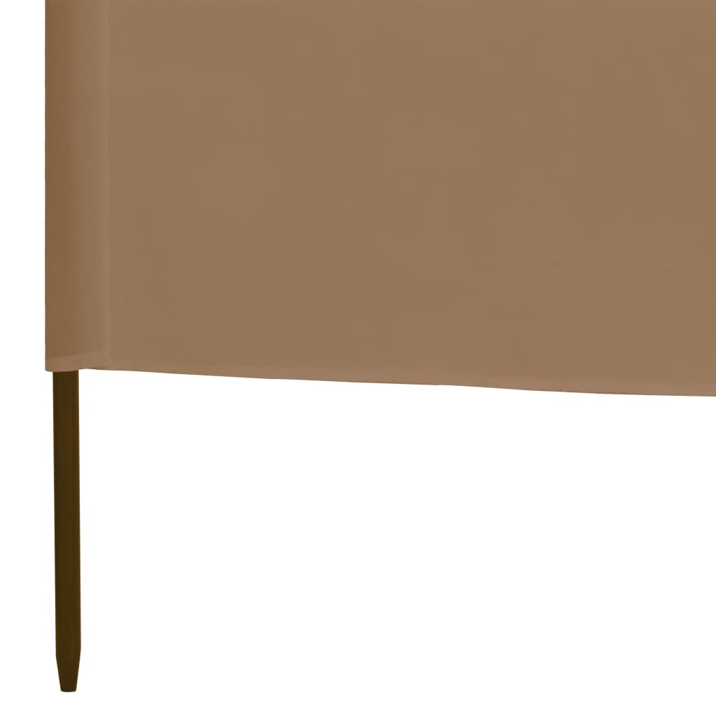 vidaXL Parawan 3-skrzydłowy z tkaniny, 400 x 120 cm, taupe