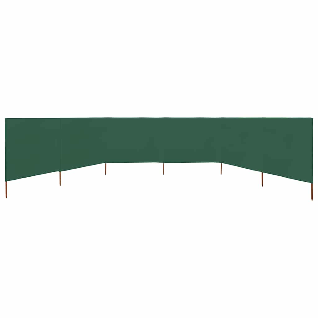 vidaXL Parawan 6-skrzydłowy z tkaniny, 800 x 80 cm, zielony